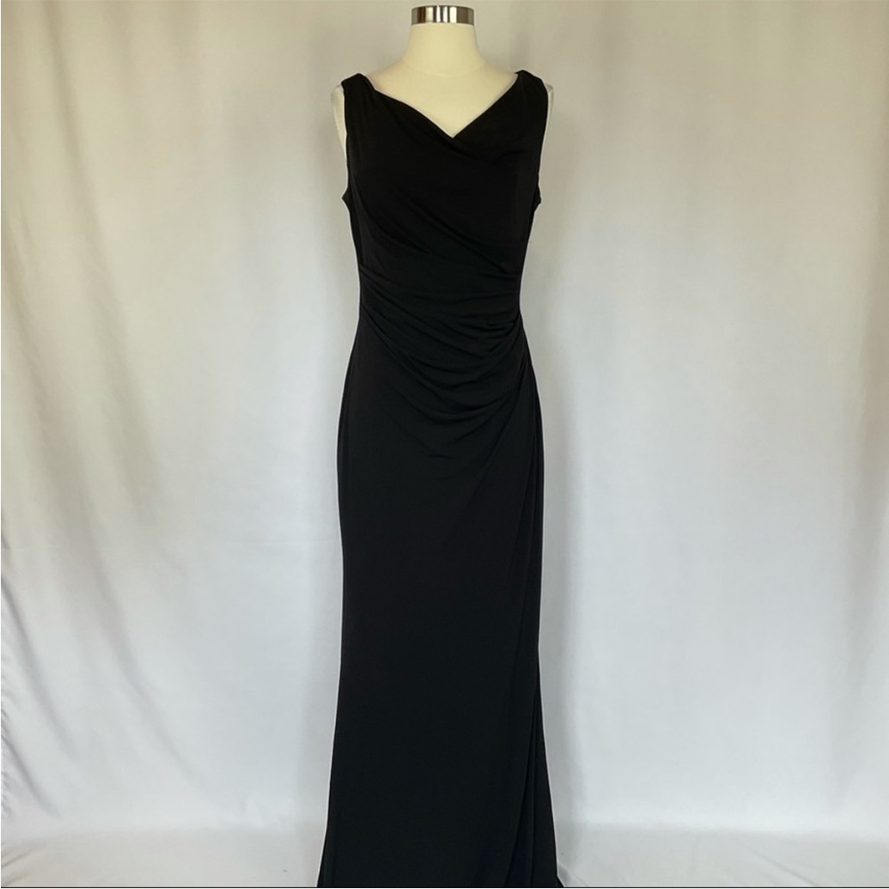 Calvin Klein Sleeveless Ruched Evening Gown Dress